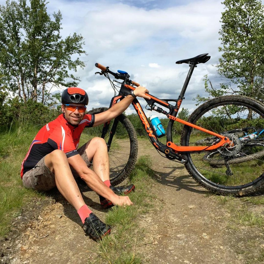 Løypesjef Ole Christian Nymoen på rekognosering dagen før Offroad Valdres. Foto: Privat OC Nymoen July 22-16