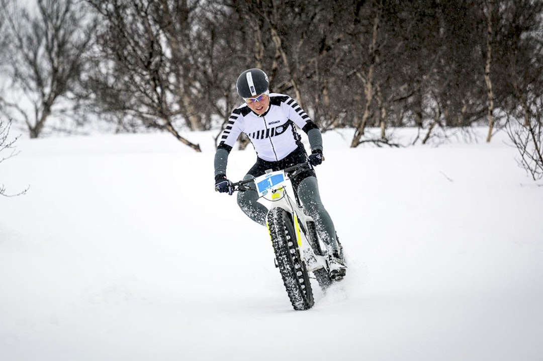 Daniel Leirbakken vant Skaidi Fatbike 2017. Foto Ziggy Wantuch Daniel Leirbakken - Skaidi Fatbike 2017- Foto Ziggy Reklamehuset Nord 1400x933