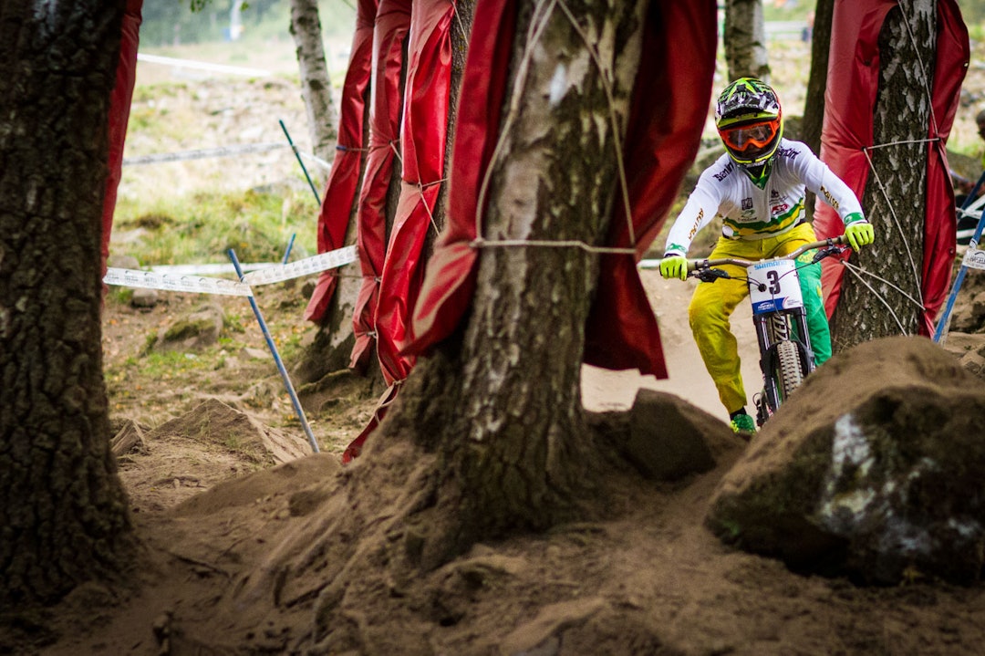BRONSE: Troy Brosnan startet svakt, men kjørte seg opp til tredjeplass. (foto: Snorre Veggan) utforVM-8382a