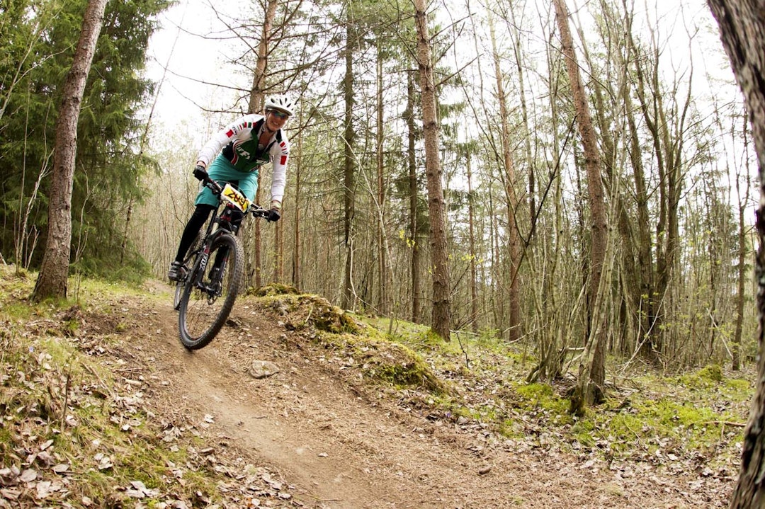 Martine Stenbro var en del av Team Terrengsykkel 2015, her fra Helgøyatråkket i fjor. Foto: Kristoffer Kippernes Martine Stenbro TT 2015 - Foto Kristoffer Kippernes