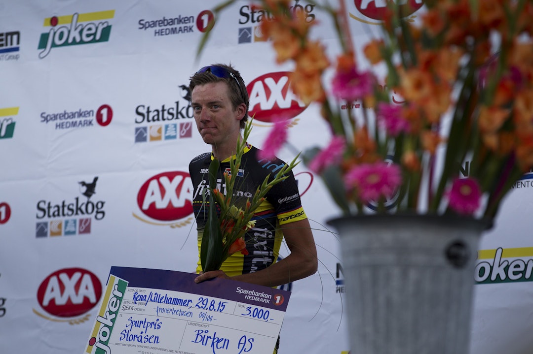 SPURTPRIS: Åsmund Løvik kunne nok helst sett seg selv på toppen av pallen i dag, men kunne innkassere penger for spurtpris som en trøst. Foto: Kristoffer H. Kippernes _KHK8404