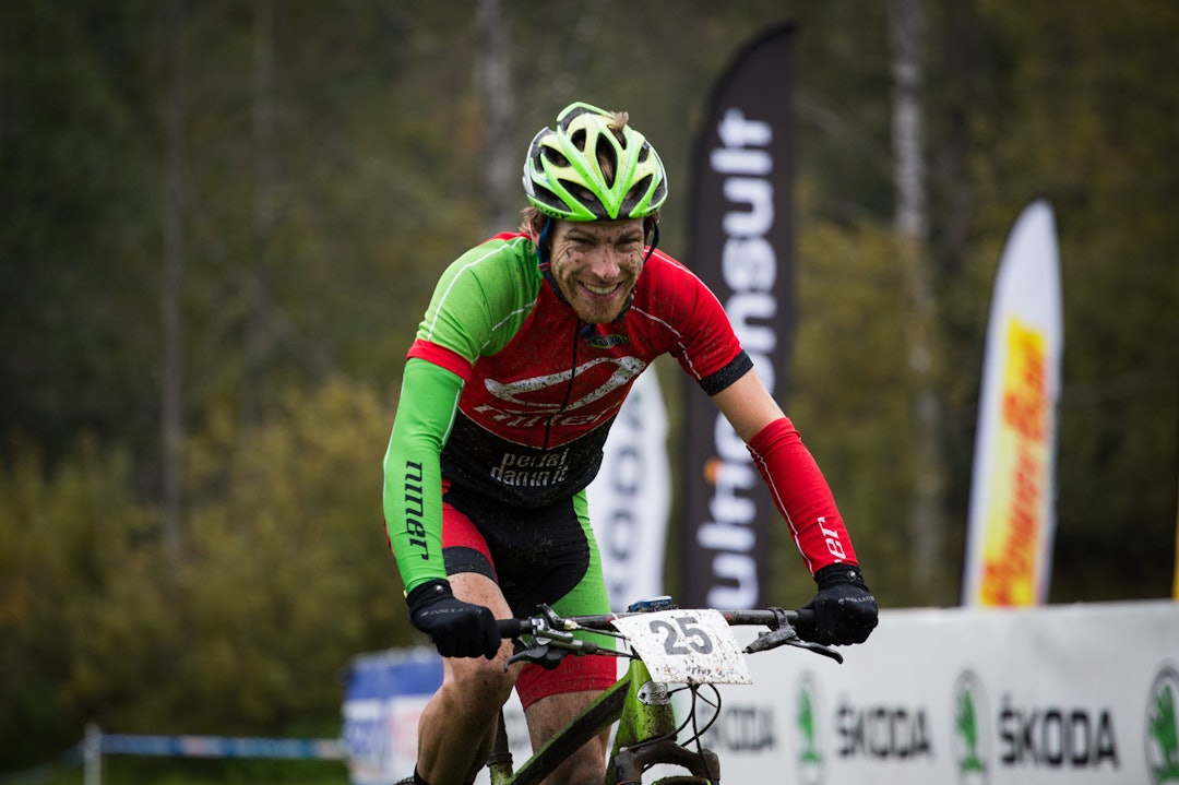 BLID: Erik Kay kostet på seg et smil da han passerte målstreken som nummer ti. (foto: Snorre Veggan) norgescup-6297a