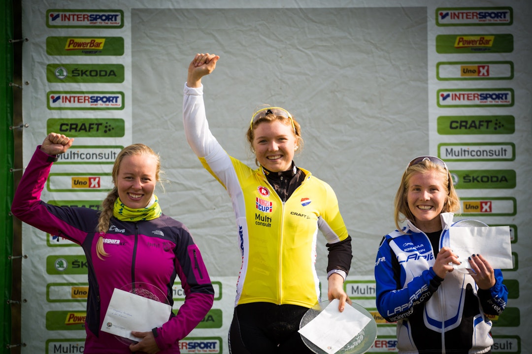Trio: De tre beste i Norgescupen sammenlagt for kvinner sesongen 2014 (foto: Snorre Veggan) norgescup-6558a