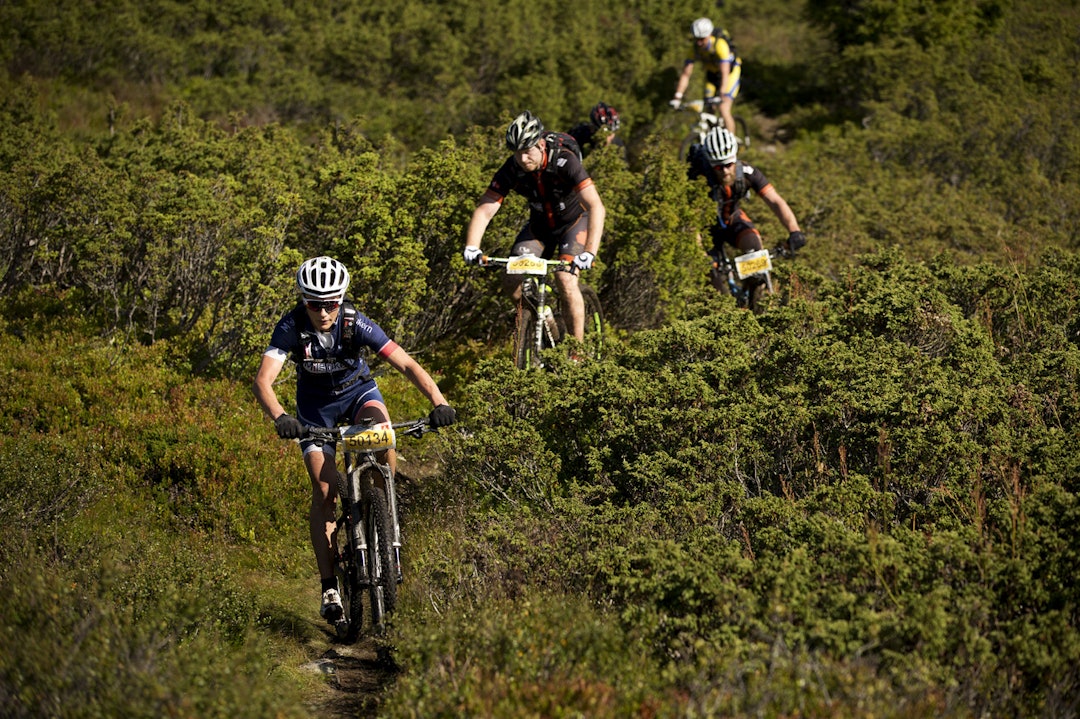 TREDJEPLASS: Jeanette Persson ledet sammen med Tone Kristin Larsen på Kvarstad. Til mål kom hun på tredjeplass. (foto: Kristoffer H. Kippernes) _IPP7331