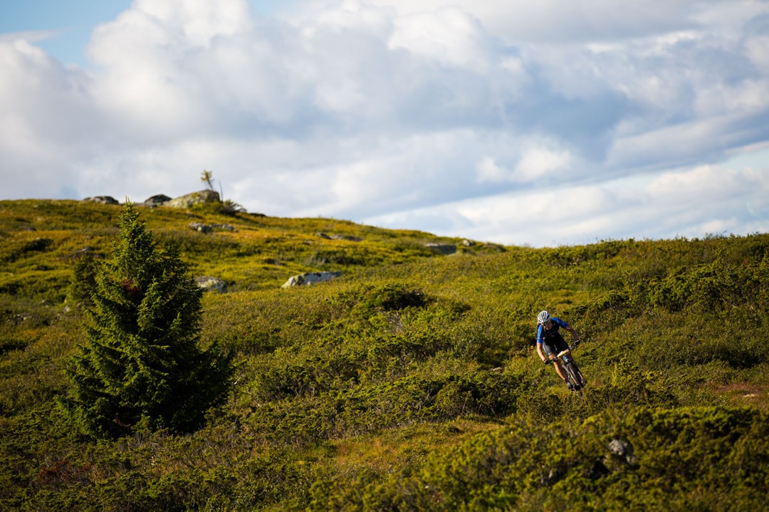 JAGET: Bak jaget Henrik H. Kippernes, men avstanden frem til Kjøren ble gradvis større. (foto: Snorre Veggan) ultrabirken-9869a