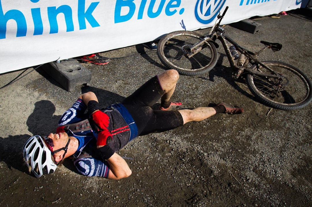 TOMT: Ola Holmestad fra Ullevål Sk la igjen alt av krefter på fjellet mellom Rena og Lilllehammer. (foto: Snorre Veggan) ultrabirken-9109a