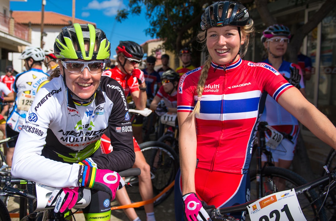 Gunn-Rita Dahle Flesjå (til venstre) og Ingrid Sofie Bøe Jacobsen er de to seniorene som kjører for Norge i VM i Nove Mesto om knappe to uker. Foto: NCF/Kuestenbrueck Ingrid Jacobsen - Kypros 2015 - NCF Kuestenbrueck 1400x924