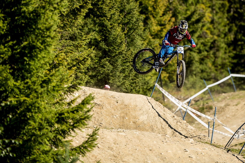 GJØRMEKONGEN: Danny Hart tok VM-gull i gjørma i Champery i 2011, han trives også i Hafjell. Nest best i prøveomgangen. Blir det et nytt gull?