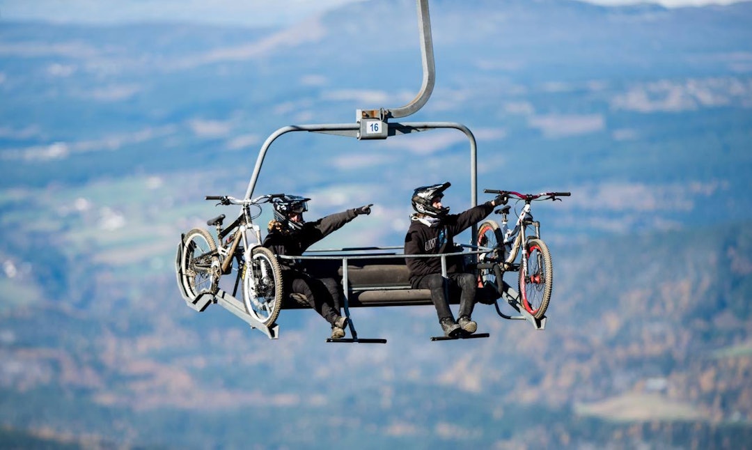 Høydemeter oppover ble tilbakelagt i heisen. Foto: Gisle Johnsen Hafjell 2017 - Gizmo Johnsen