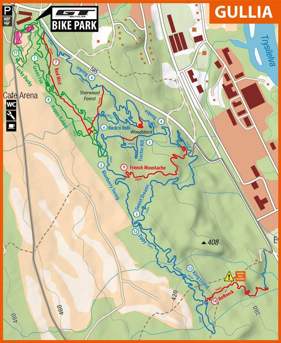 Gullia Trysil Gullia Trail map 900x
