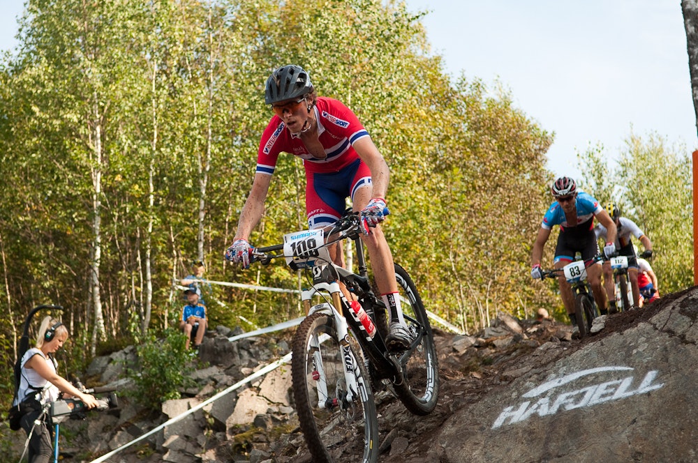 OVERRASKET: Ole Christian Fagerli overrasket seg selv med å ha skikkelig gode bein. Foto: Øyvind Aas OVERRASKET: Ole Christian Fagerli overrasket seg selv med å ha skikkelig gode bein. Foto: Øyvind Aas