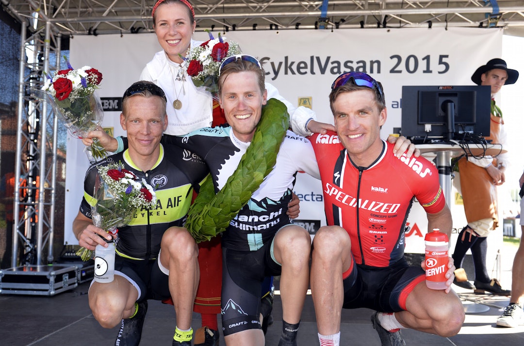 Christofer Stevenson - Alexander Wetterhall - Matthias Wengelin - Cykelvasan 2015 - Foto Nisse Schmidt Vasaloppet 1400x924
