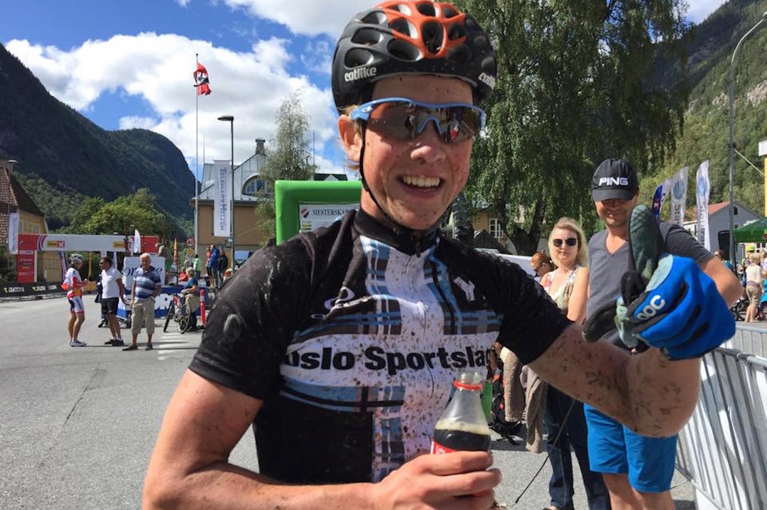 Carl Fredrik Hagen vant Helterittet overlegent. Rittet fungerer som NM maraton 2015. Foto: Arrangøren Carl Fredrik Hagen NM Helterittet 2015 - Foto Arrangøren 1400x924