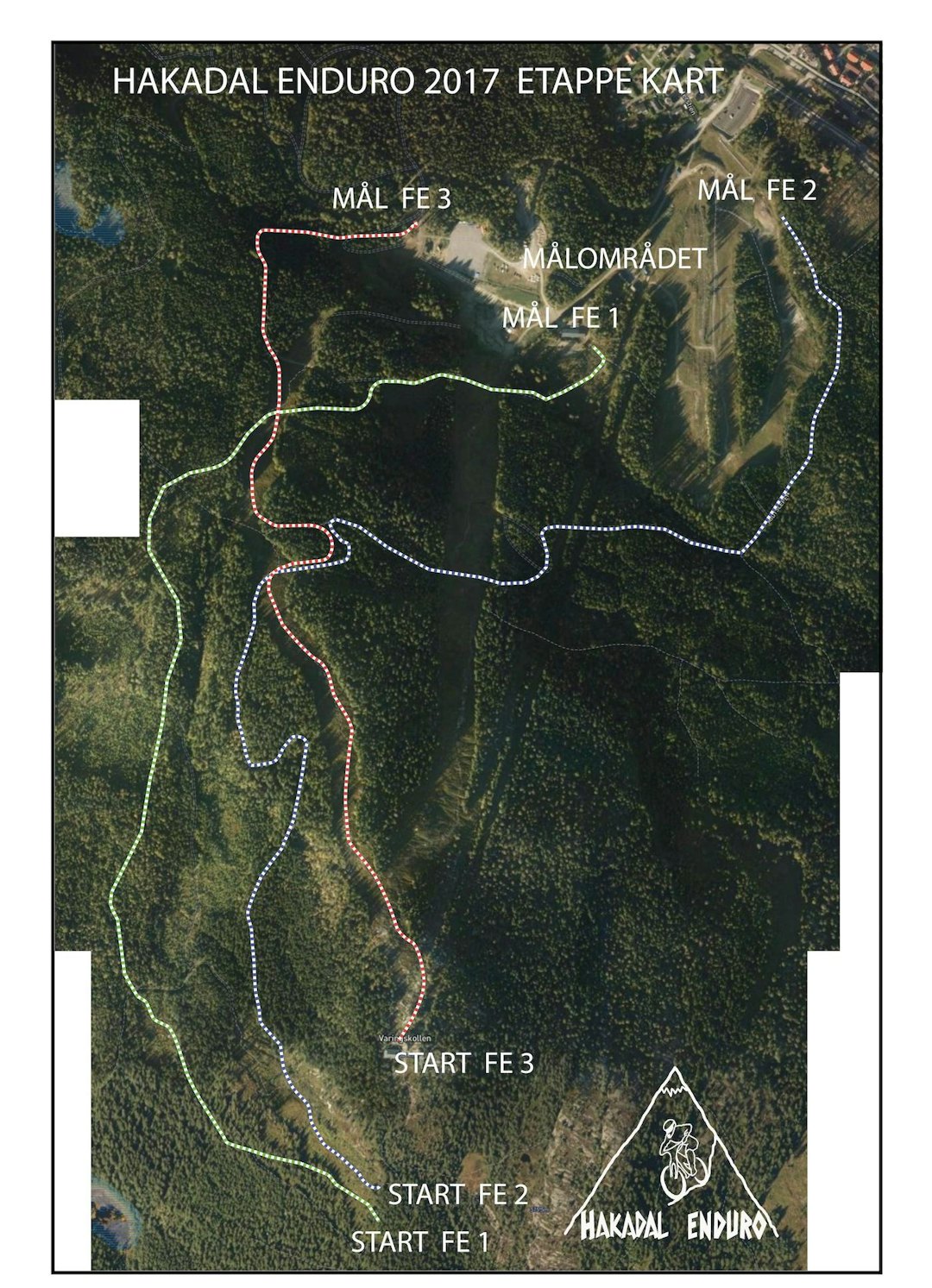 Etappekart Hakadal Enduro HAKADAL ENDURO LØYPEKART 1400x1936