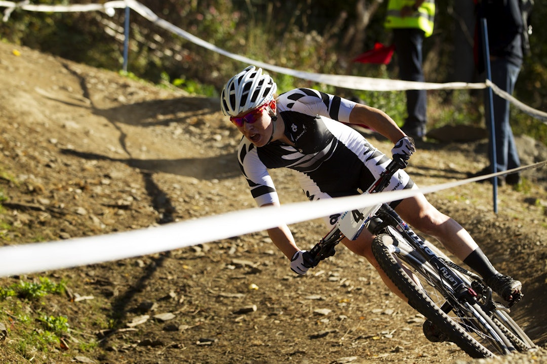 NÅDDE IKKE OPP: Anton Cooper var av flere regnet blant favorittene i dagens ritt, men han endte utenfor pallen, på en sjetteplass. (foto: Kristoffer H. Kippernes) _KHK6776