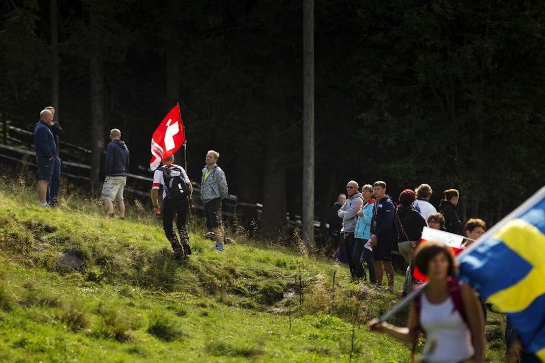 STERK NASJON: Sveits har så langt preget mesterskapet med flere medaljer, og fortsatt er det flere grener igjen før opptellingen skal gjøres.(foto: Kristoffer H. Kippernes) _KHK6404