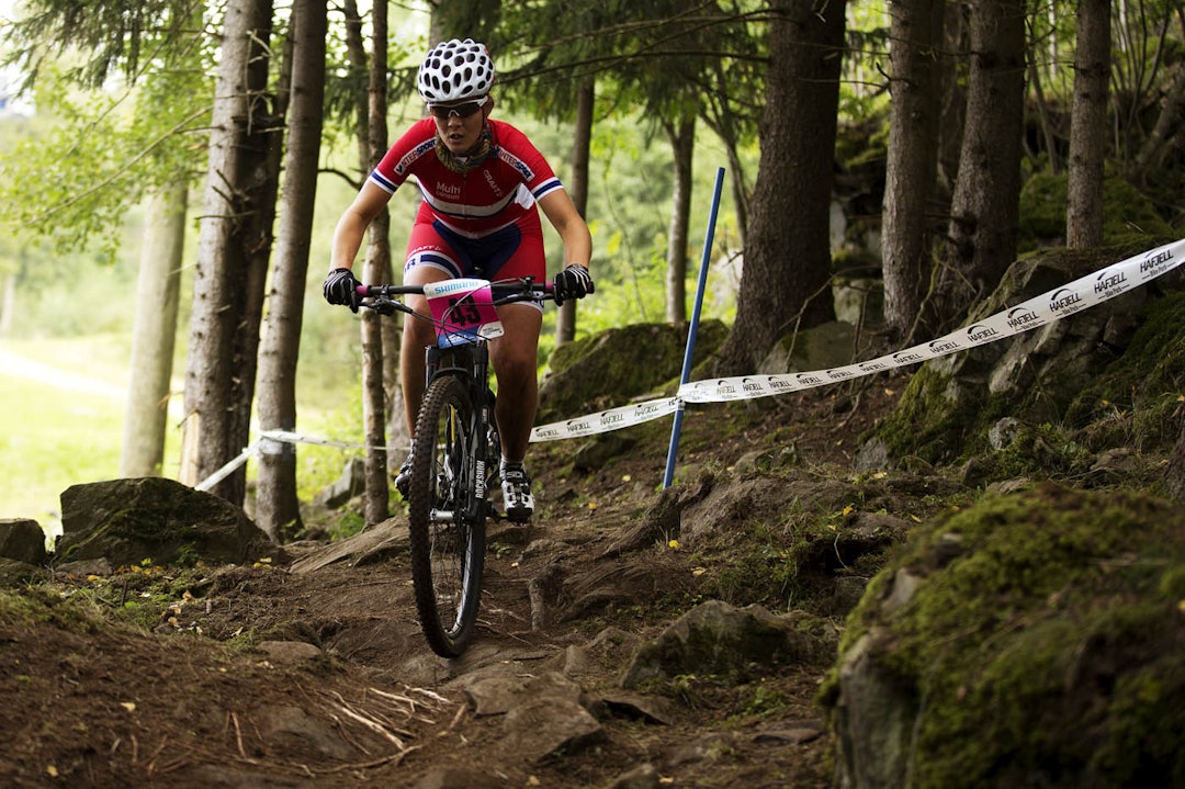 IKKE PÅ SITT BESTE: Sylvi Sommer stivnet litt etter velten tidlig i rittet, og fikk ikke gjort sitt beste. Men rittet ga motivasjon til videre satsing. (foto: Kristoffer H. Kippernes) _IPP8898