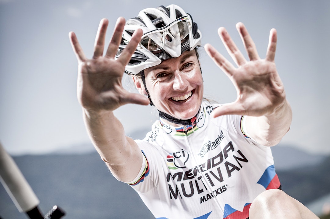 Gunn-Rita Dahle Flesjå har tatt 10 VM-gull så langt i karrieren. Foto: Multivan Merida Gunn-Rita 2016 1 - Multivan Merida 1400x933