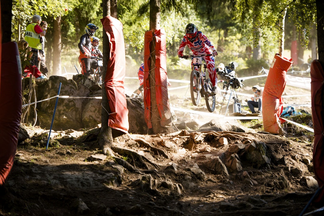 ROTTUNGEN: Josh (Ratboy) Brycland har allerede vunnet verdenscupen sammenlagt i år. En VM-trøye i tillegg står nok høyt på ønskelista til den lekne syklisten. (Foto: Martin I. Dalen) _MID0799