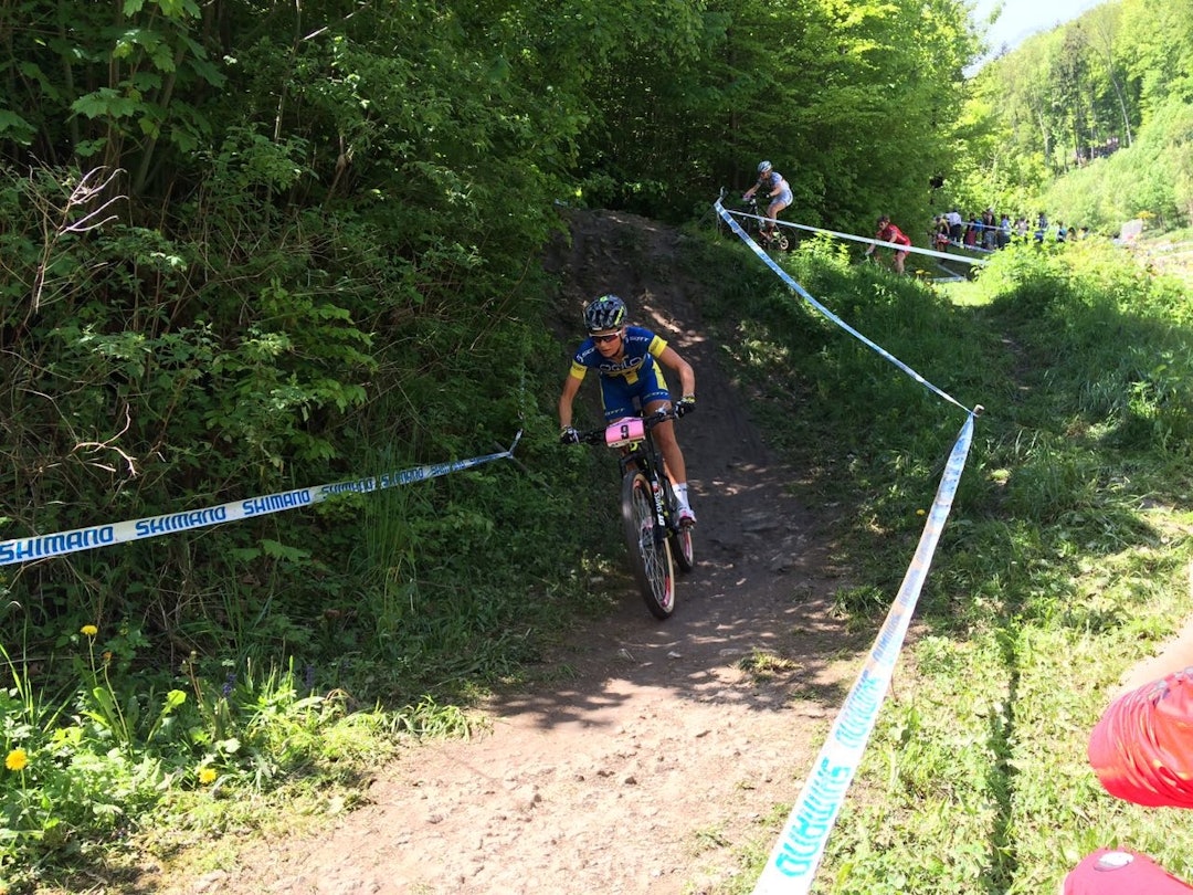RÅ FRA START: Jenny Rissveds pangåpnet og syklet aller fortest på slutten. RÅ FRA START: Jenny Rissveds pangåpnet og syklet aller fortest på slutten.