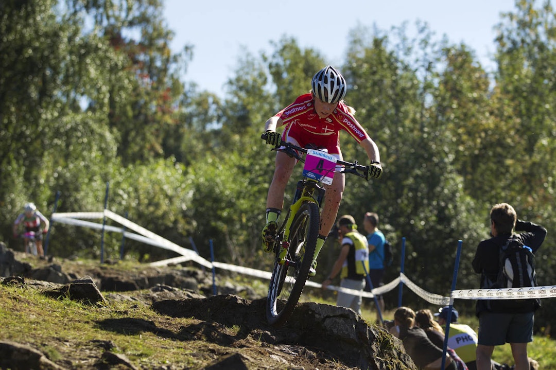 OFFENSIV: Malene Degn ga full gass fra start, og fikk en luke. (foto: Kristoffer H. Kippernes) _KHK5243