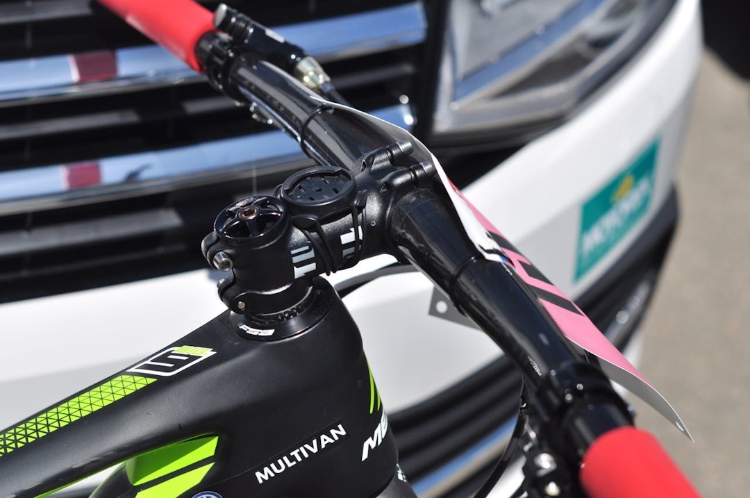 KORT STEM: 70 mm stem pekende oppover er nytt for året på Gunn-Ritas sykkel.