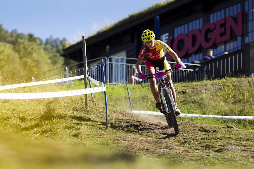 NEDTUR: Meda Petrusauskaite hadde ikke helt dagen, og skulle nok gjerne sett seg selv lengre opp på resultatlisten. (foto: Kristoffer H. Kippernes) _KHK5611