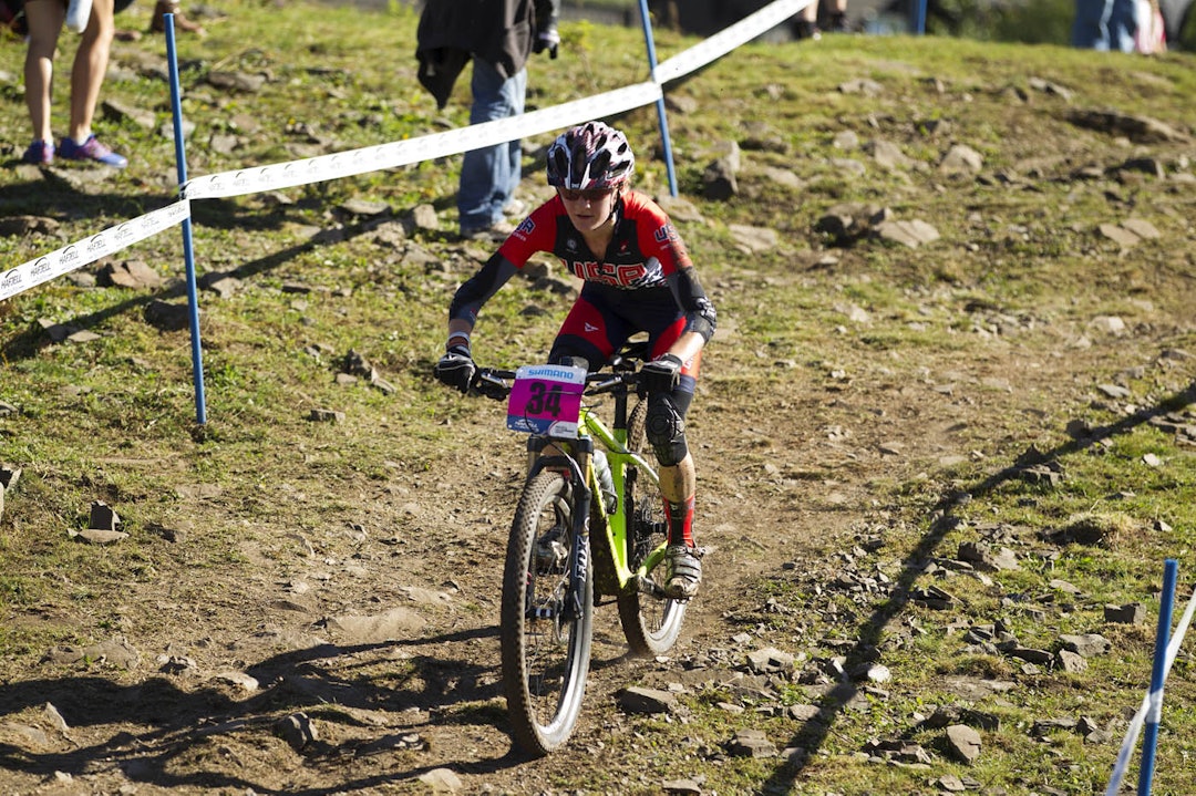 GODT POLSTRA: Shea Chavez hadde både kne- og albuebeskyttere, og fikk bruk for begge deler. (foto: Kristoffer H. Kippernes) _KHK5631