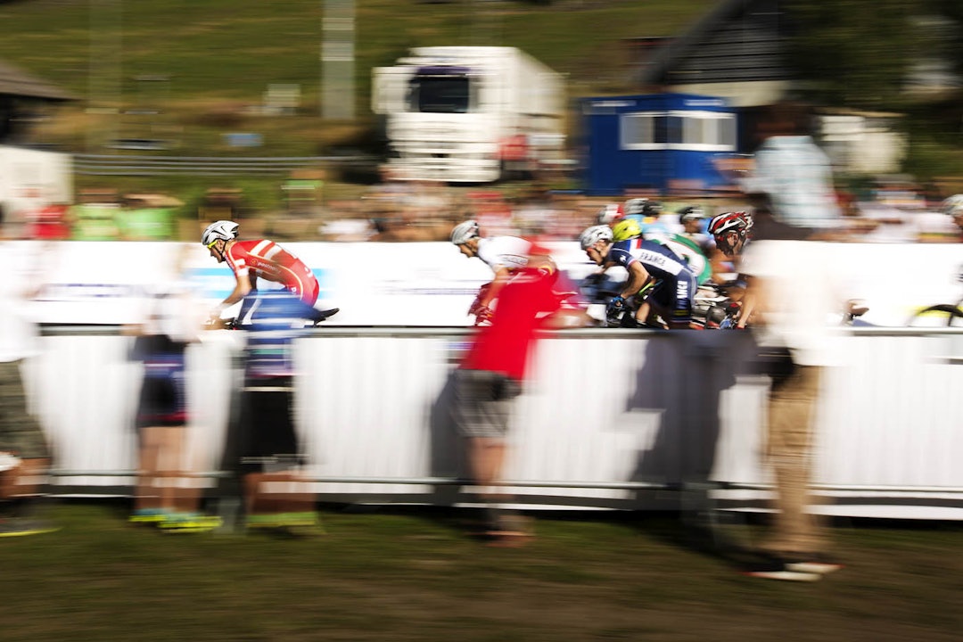 PANGSTART: Simon Andreassen tok ledelsen fra start, og så seg aldri tilbake. (foto: Kristoffer H. Kippernes) _IPP7094