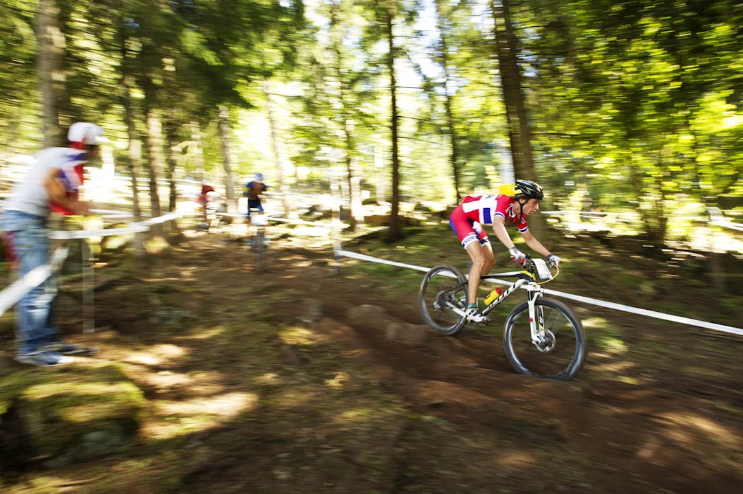 UREDD: Eirik Pettersen lar det stå til i en teknisk utforkjøring. (foto: Kristoffer H. Kippernes) _KHK5907