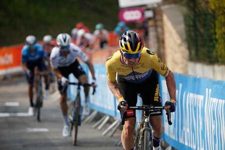 STERKT FORSØK: Primoz Roglic dro til med 350 meter til mål i Flèche Wallonne. Foto: Cor Vos STERKT FORSØK: Primoz Roglic dro til med 350 meter til mål i Flèche Wallonne. Foto: Cor Vos