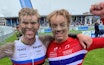 VANT: Stian Edvardsen-Fredheim sammen med Per Strand Hagenes etter triumfen i Roubaix. Foto: Norges Cykleforbund VANT: Stian Edvardsen-Fredheim sammen med Per Strand Hagenes etter triumfen i Roubaix. Foto: Norges Cykleforbund