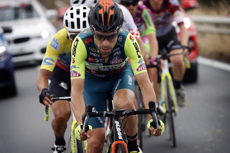 TREKKER SEG: Giovanni Viscontis lag, Vini Zabù, deltar ikke i årets Giro d'Italia etter en positiv dopingprøve i laget. Foto: Cor Vos