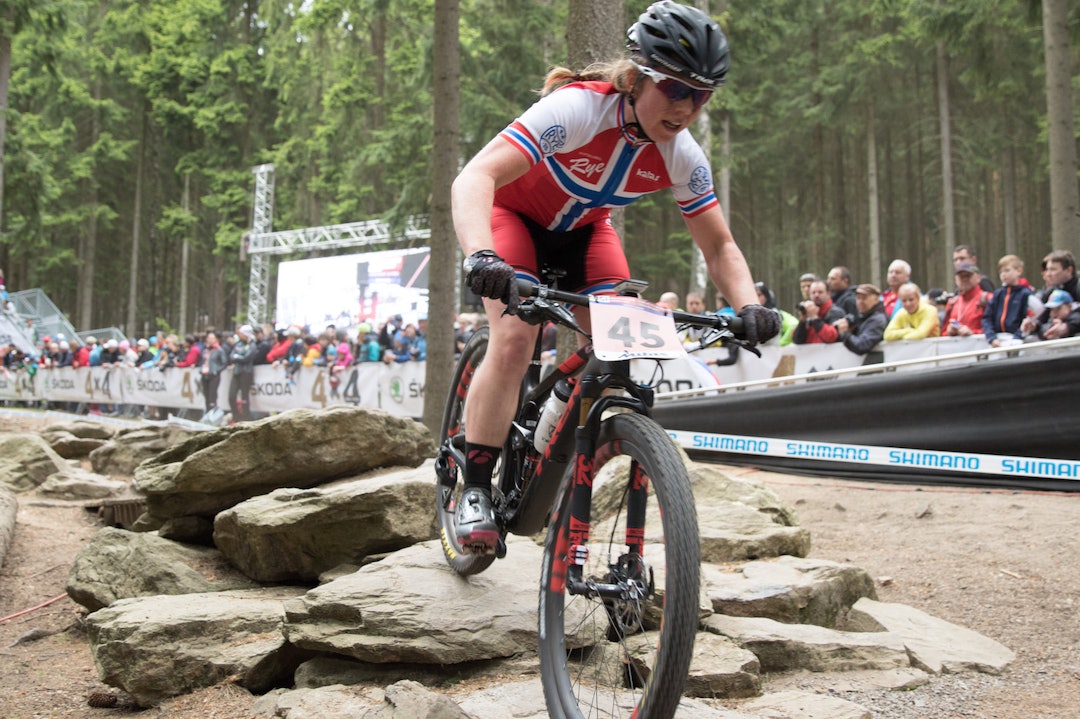 Elisabeth Sveum kan ta Norgescupen sammenlagt i Son i morgen. Foto: Bengt Ove Sannes Elisabeth Sveum - Nove Mesto WC May 20 17 - Bengt Ove Sannes 1400x933