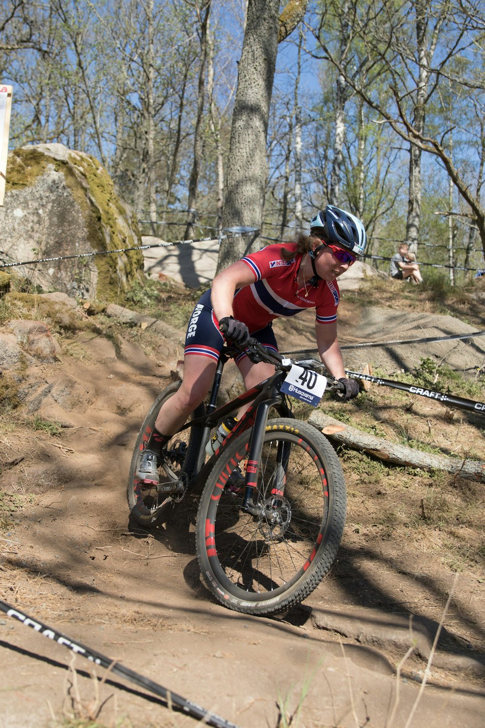 Elisabeth Sveum ble nummer 21 på rundbanerittet under EM i Huskvarna i Sverige. Foto: Bengt Ove Sannes Sveum XCO EM Bengt Ove Sannes 1000x