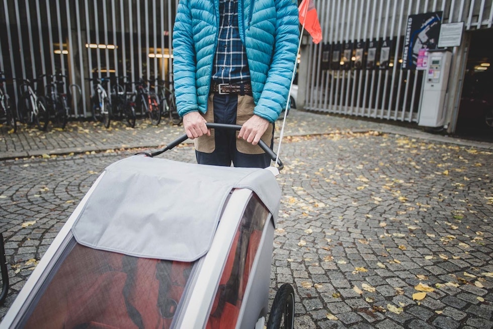 LAVT HÅNDTAK: Håndtaket er ikke justerbart og oppleves som for lavt for høye løpere. Foto: Henrik Alpers Thor Hushovd Kid Racer