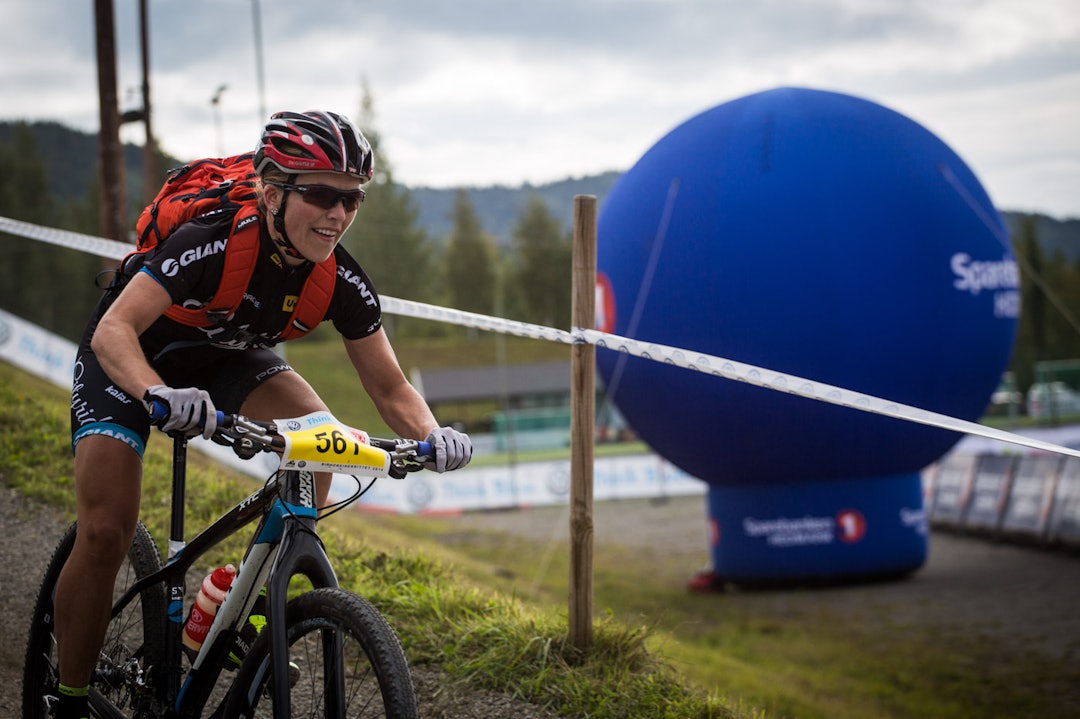 FORNØYD: Heidi Rosasen Sandstø var fornøyd med andreplassen i eliteklassen for damer. (foto: Snorre Veggan) birken2014-1206a