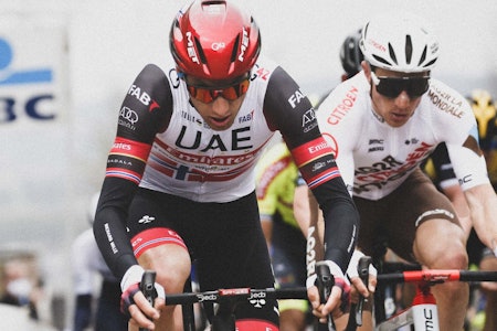 LINSELUS: Sven Erik Bystrøm mistet led samme skjebne som resten av UAE Emirates i Flandern rundt, uflaksen tok han. Foto: Cor Vos.  Sven Erik Bystrøm
