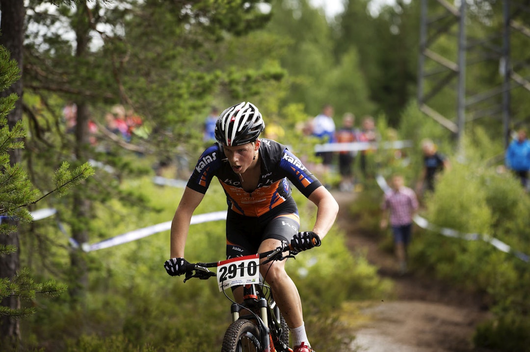 TOPPRESULTAT: Eskil Evensen Lie hadde en god dag, til tross for at det ble litt tungt mot slutten. Det ble karrierebeste med andreplass i Menn Senior på 20-åringen fra Kloppa Offroadklubb. _63A2048