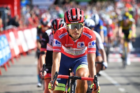 FORTSETTER I RØDT: Odd Christian Eiking har sikret seg minst én dag til som leder av Vuelta a España. Foto: Cor Vos
