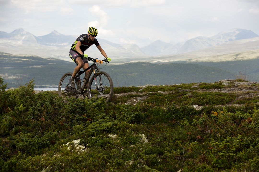 STOD LØPET UT: Under NM i maraton i 2014, var det Lars Granbergs evne til å bite sammen tennene som ble utslagsgivende for en andreplass, til tross for dårlig form. Foto: Kristoffer H. Kippernes. _IPP7773