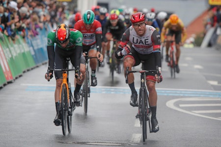 ENDELIG: Alexander Kristoff kunne pustet lettet ut etter å ha vunnet den andre etappen av Deutschland Tour. Foto: Cor Vos ENDELIG: Alexander Kristoff kunne pustet lettet ut etter å ha vunnet den andre etappen av Deutschland Tour. Foto: Cor Vos