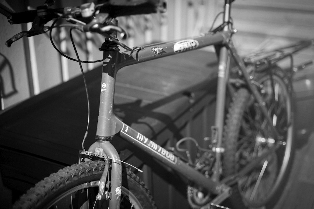 BEGYNNELSEN: Syklinga begynte med en Miyata Elevation 5000, som postbud. (foto: Kristoffer H. Kippernes) _IPP8708
