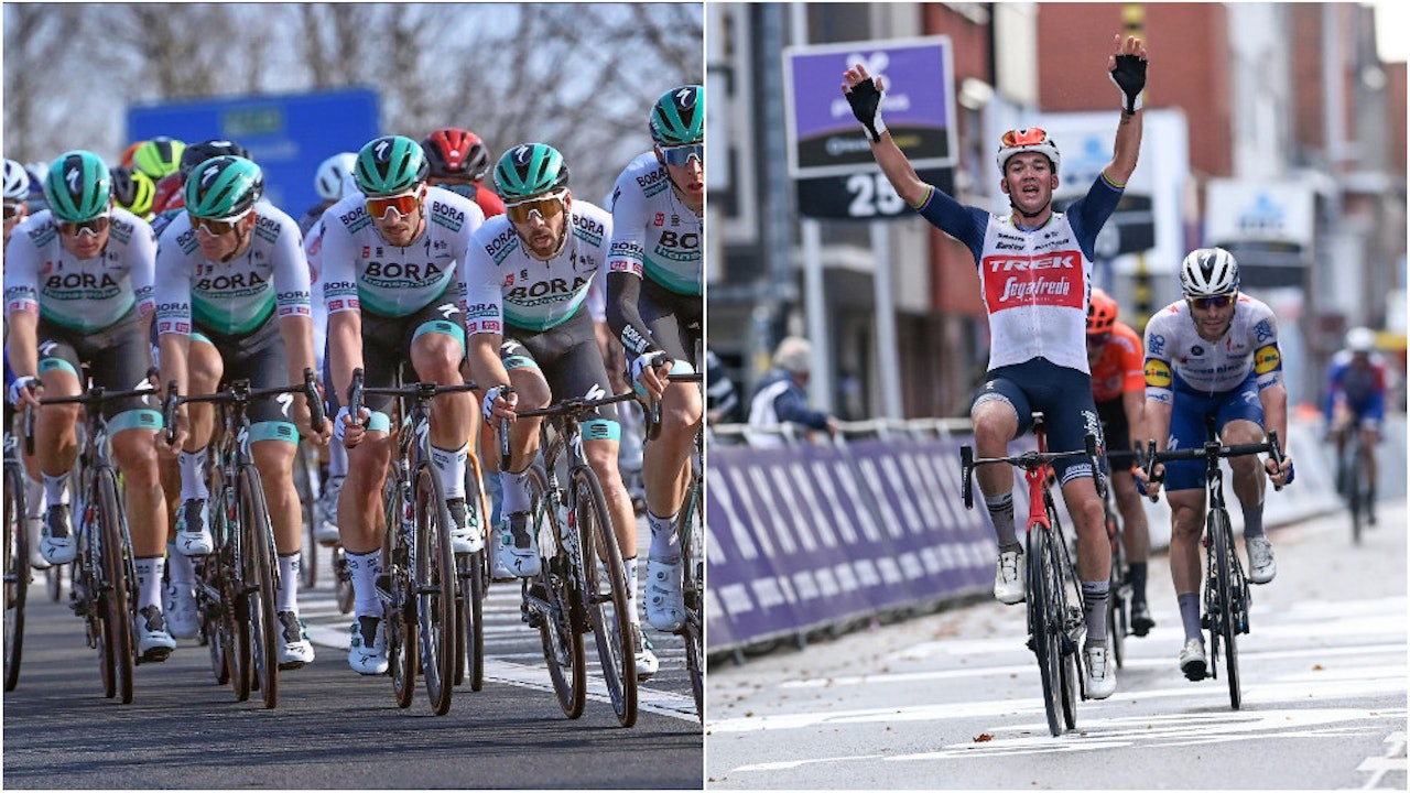 IKKE TIL START: Hverken Bora-hansgrohe eller regjerende vinner Mads Pedersens lag, Trek-Segafredo, er til start i Gent-Wevelgem. Foto: CorVos IKKE TIL START: Hverken Bora-hansgrohe eller regjerende vinner Mads Pedersens lag, Trek-Segafredo, er til start i Gent-Wevelgem. Foto: CorVos