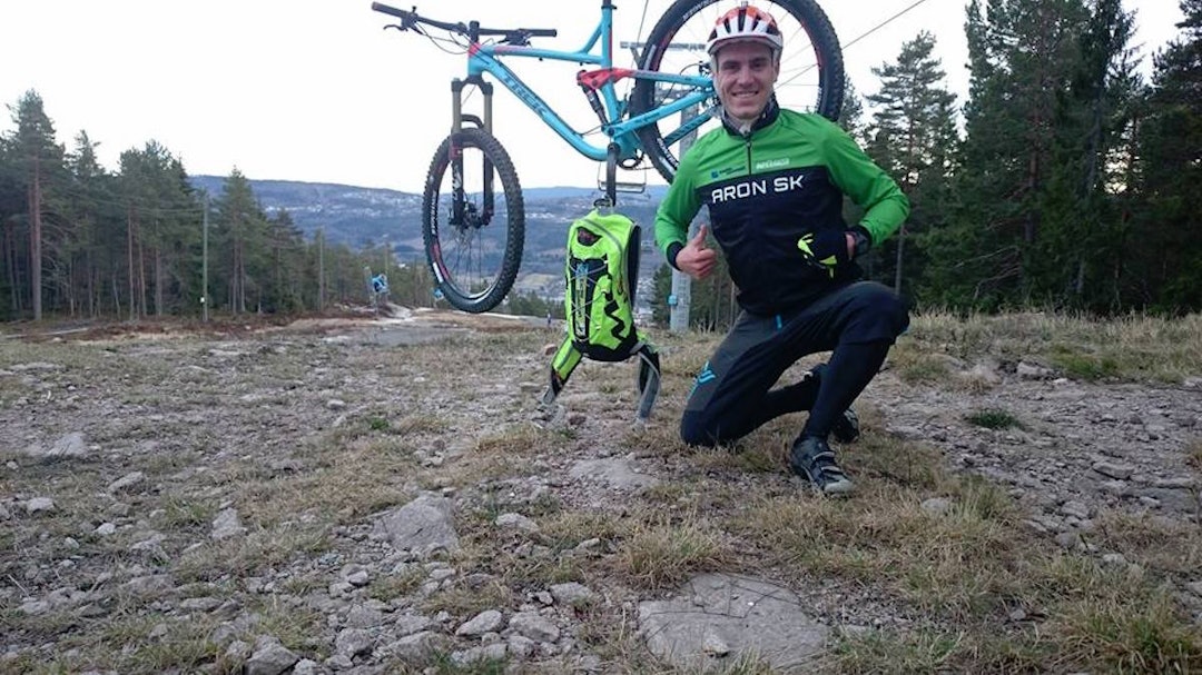 Martin Østberg i Aron SK viser fram deler av løypa til Aron Opp på torsdag. Foto: Privat Aron Opp Martin Østberg- Silje Holmsen 1200x675