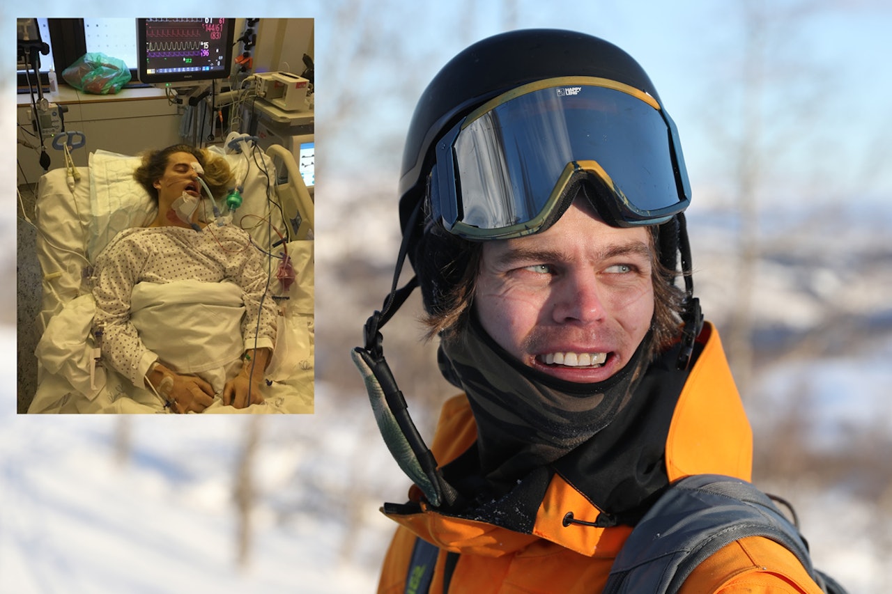 DRAMATISK: Les den utrolige historien om da Andreas Vold overlevde en voldsom skredulykke i Sogndal i fjor - mot alle odds. Foto: Håvard Nesbø/ privat Andreas Vold