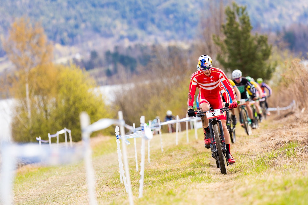 DANSK: Simon Andreassen tok teten ut fra start. (foto: Snorre Veggan) norgescup-3691a