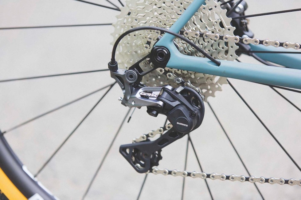 TOPP BAKGIR: Shimano GRX 812-bakgir sikrer presis giring og lite kjederisting. Foto: Kristoffer H. Kippernes Superior X-Road Team