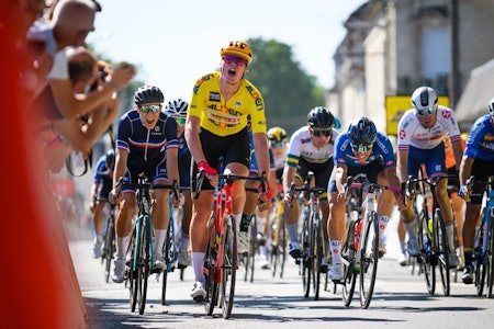 NY ETAPPESEIER: Søren Wærenskjold spurtet inn til seier på andre etappen av Tour de l'Avenir. Foto: Anouk Flesch/Tour de l'Avenir NY ETAPPESEIER: Søren Wærenskjold spurtet inn til seier på andre etappen av Tour de l'Avenir. Foto: Anouk Flesch/Tour de l'Avenir