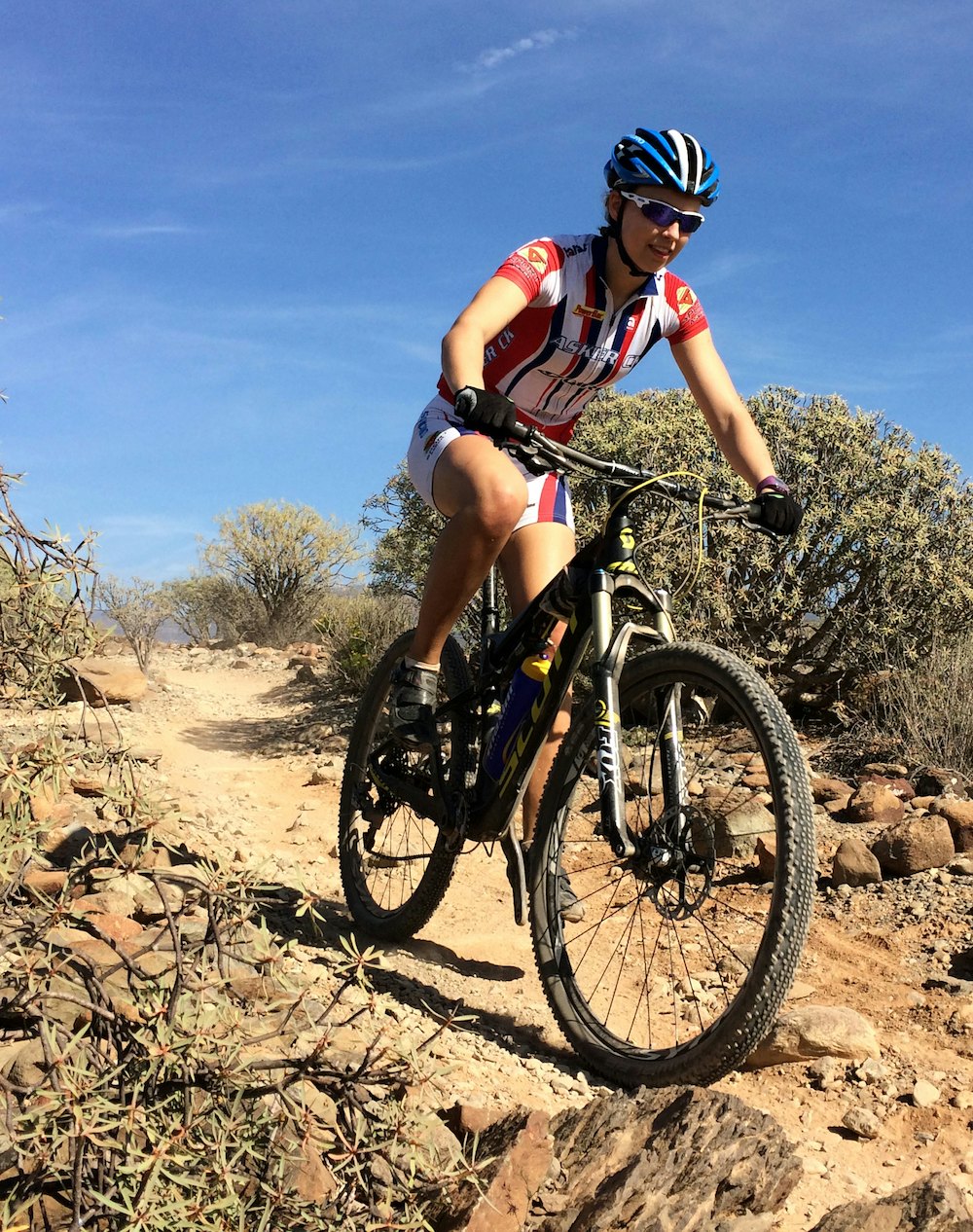 Anna Gabrielsen på treningssamling på Gran Canaria i vinter, der hun var med SK Ryes elitesatsingsgruppe. Foto: Privat Anna-Gabrielsen Foto Privat 1000x